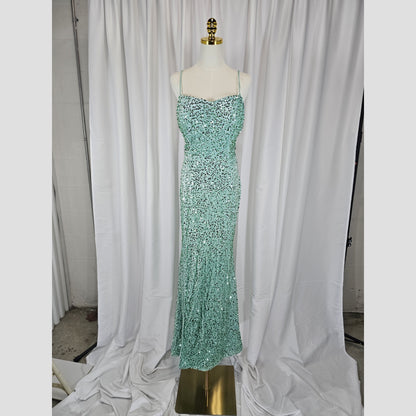 Aqua Shimmer Mermaid Gown: Dazzle & Dance the Night Away