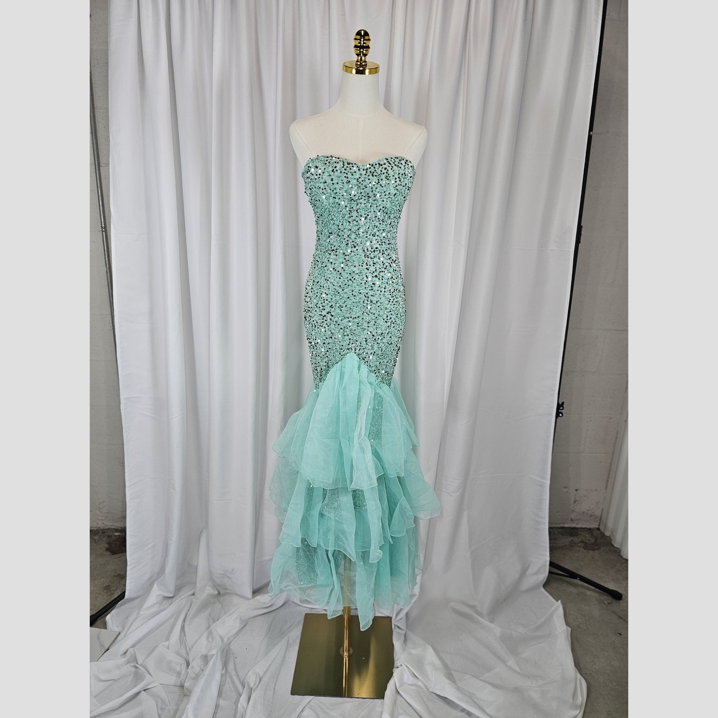 Aqua Dreamy Sparkle Mermaid Dress