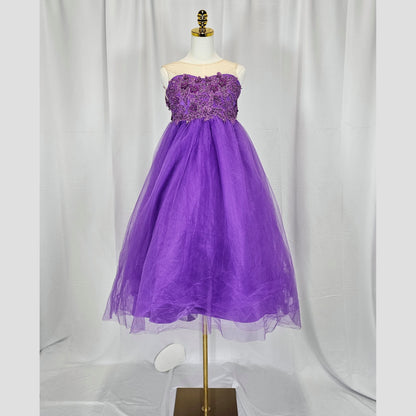 Regal Radiance: Whimsical Purple Gown for Enchanting Occasions