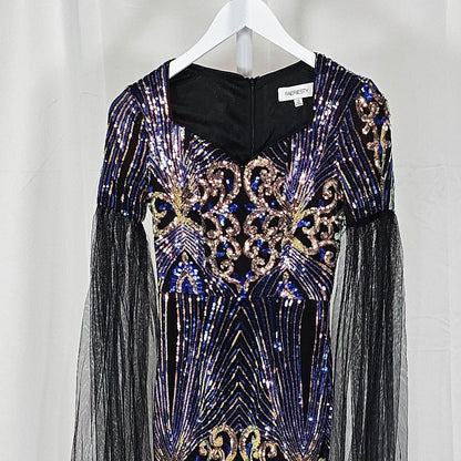 Celestial Glamour: Evening Gown with Mystical Flow