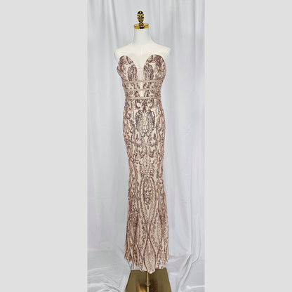 Glamour Goddess Sequined Evening Gown