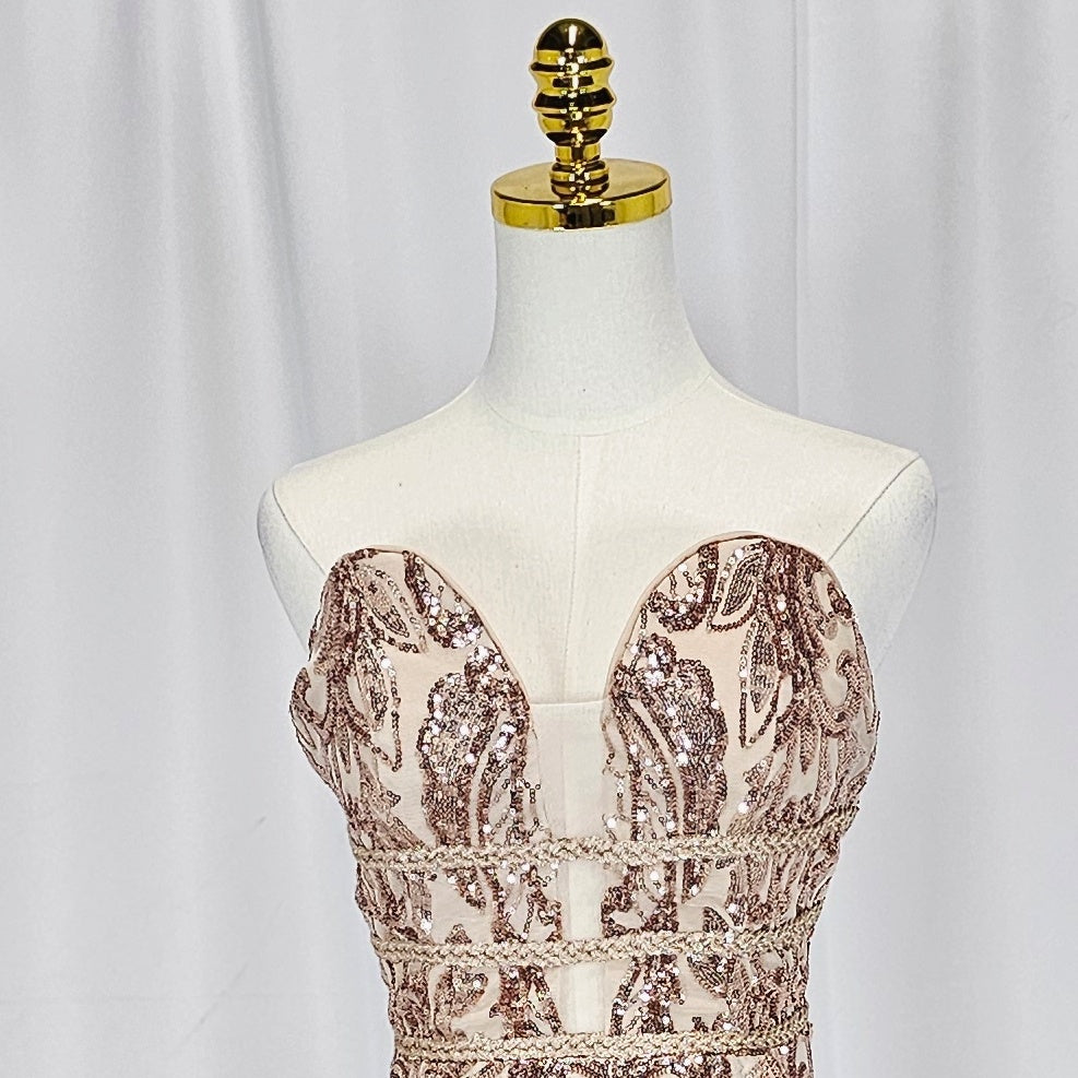 Glamour Goddess Sequined Evening Gown