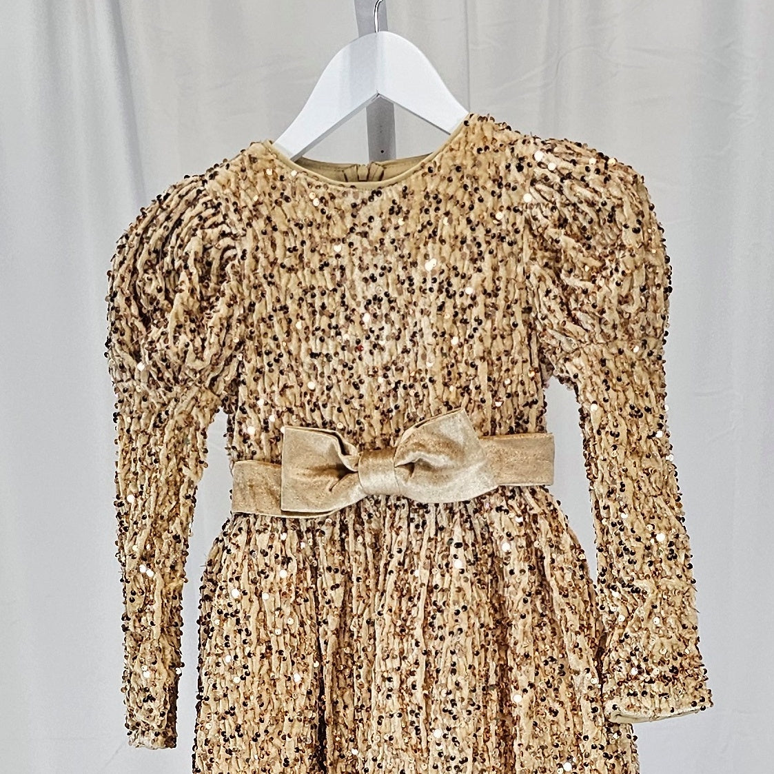 Glimmering Gold Glam Dress for Tiny Trendsetters