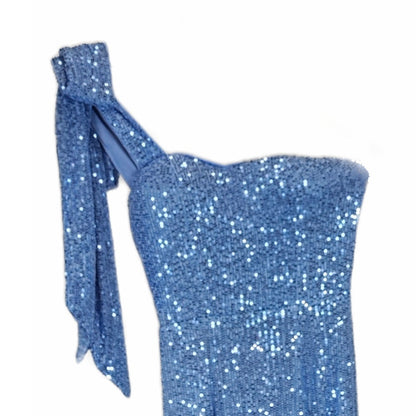 Twinkling Dreams One-Shoulder Sequin Dress