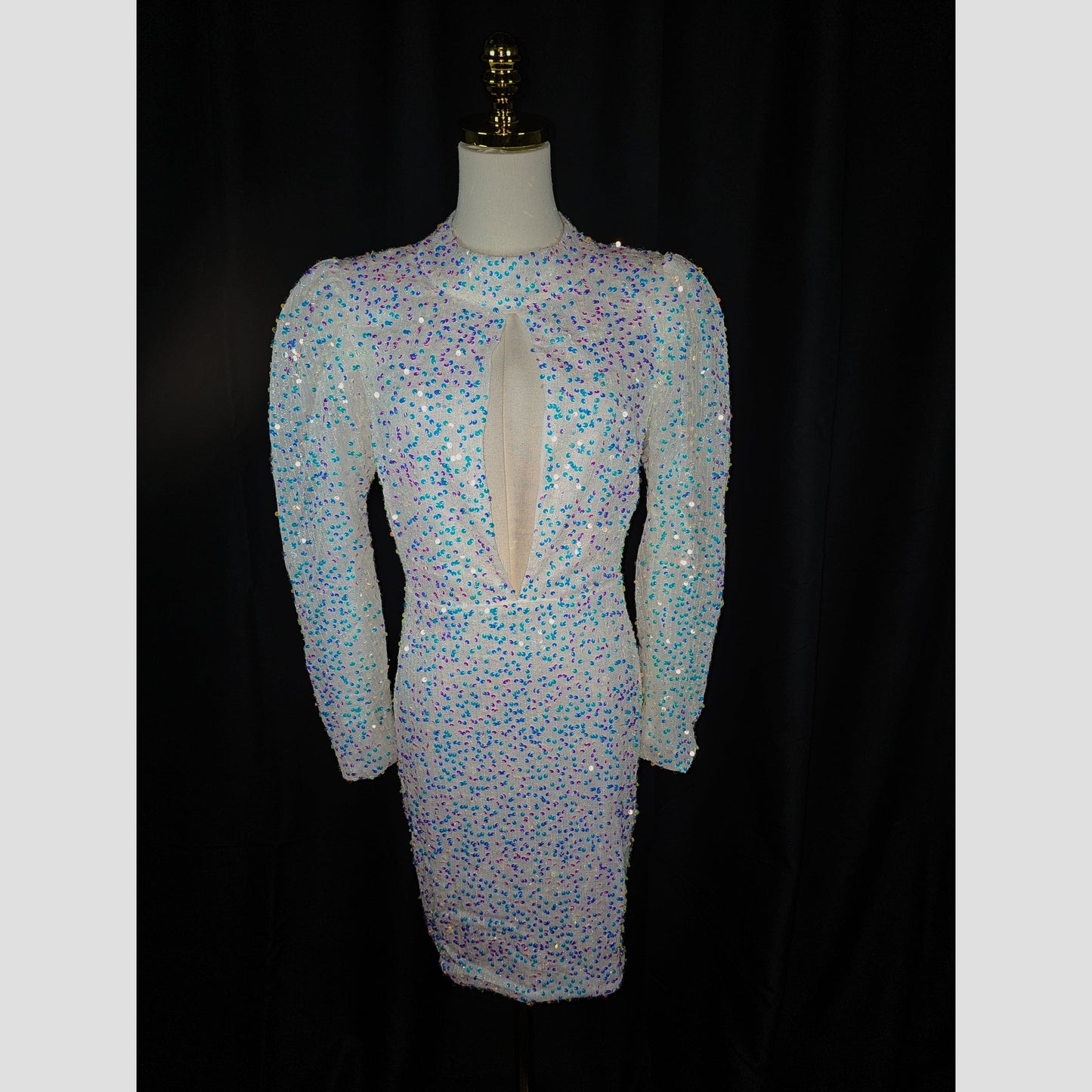 Dazzling Ice Queen Cocktail Dress with a Splash of Sparkle