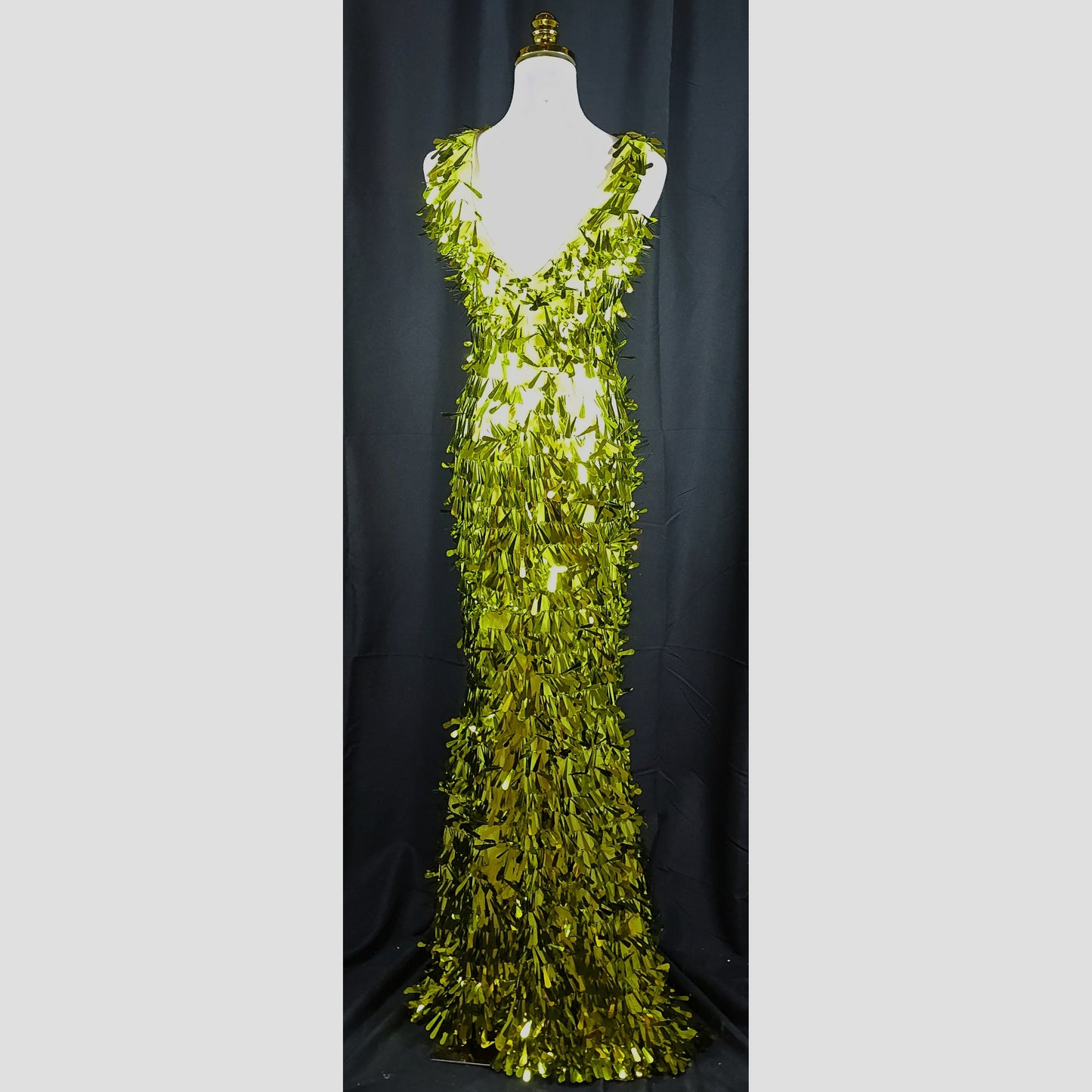 Disco Inferno Glamour Gown: Shine Bright Like a Neon Light