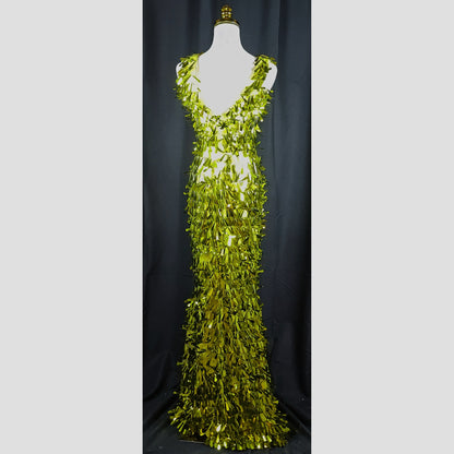 Disco Inferno Glamour Gown: Shine Bright Like a Neon Light