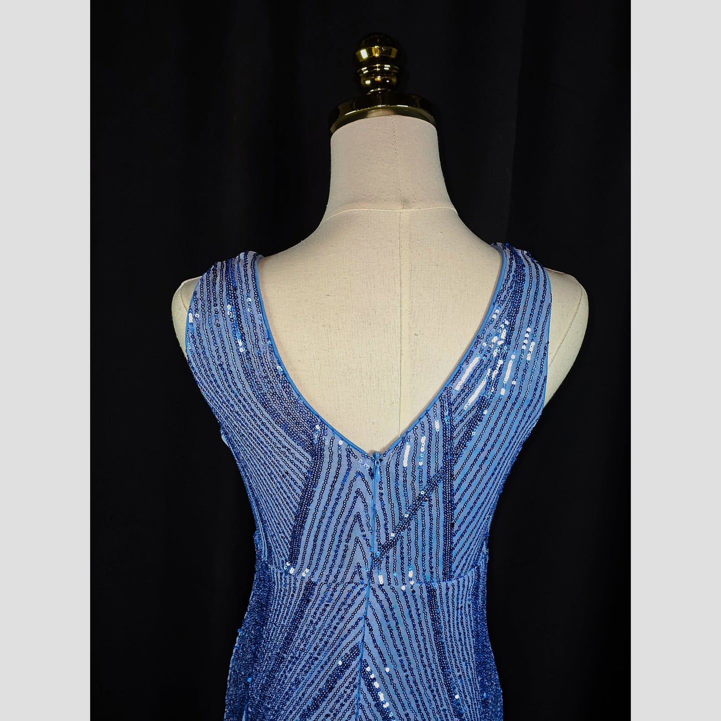 Sparkling Blue Diamond Diva Evening Gown