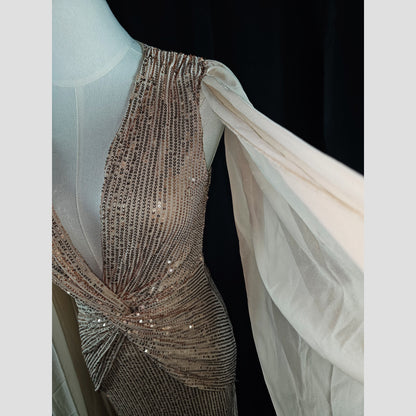 Glistening Goddess Evening Dress - Sparkle with Flair!