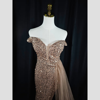 Starlit Glamour: Sparkling Mermaid Evening Gown
