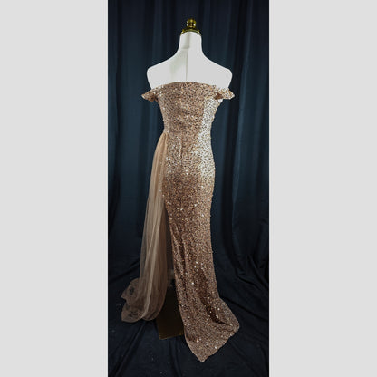 Starlit Glamour: Sparkling Mermaid Evening Gown
