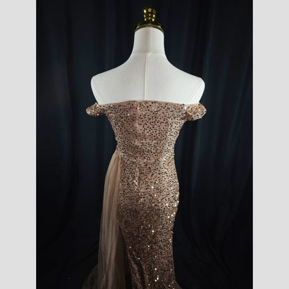 Starlit Glamour: Sparkling Mermaid Evening Gown