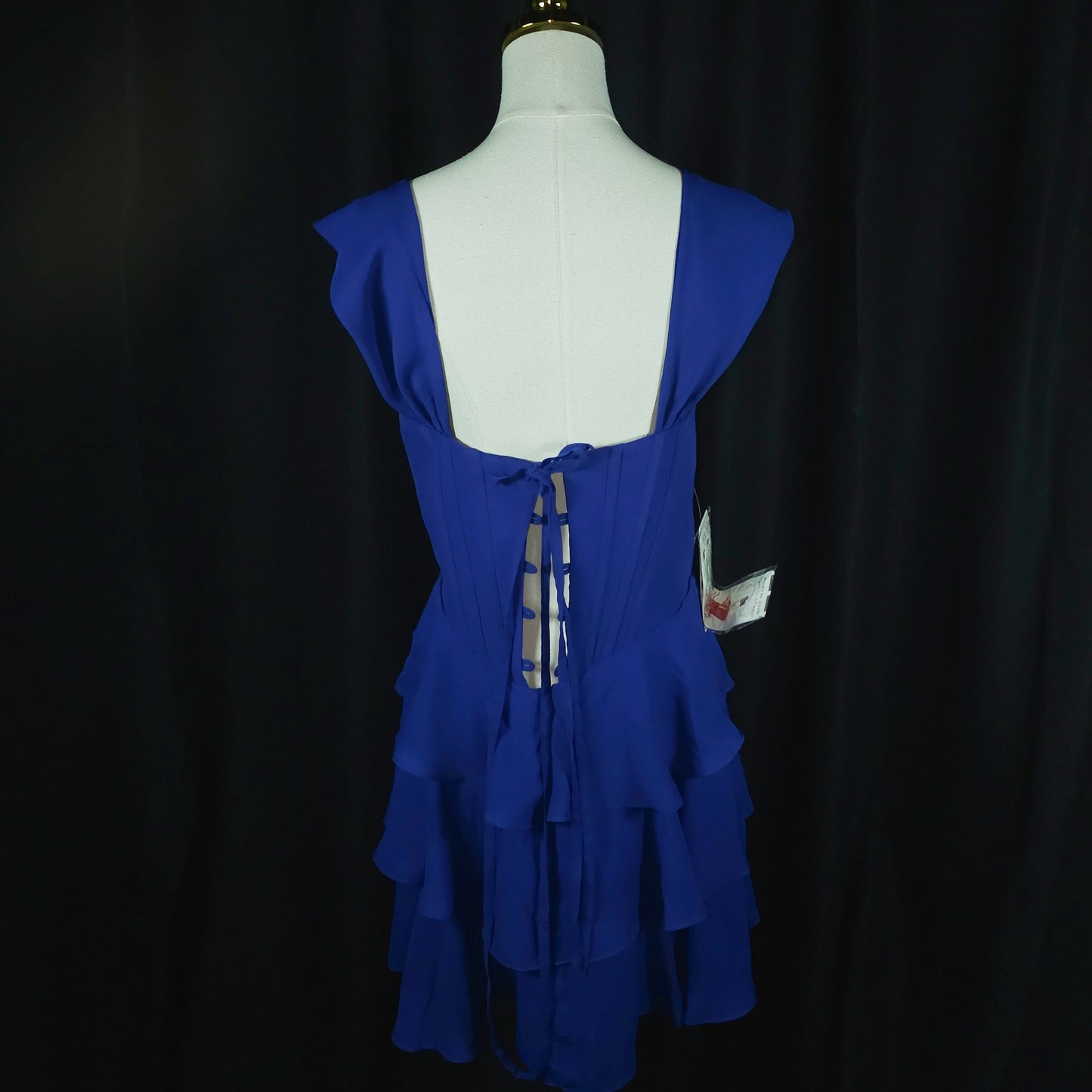 Blueberry Bliss: Ruffled Sparkle Party Dress