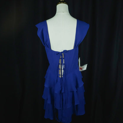 Blueberry Bliss: Ruffled Sparkle Party Dress