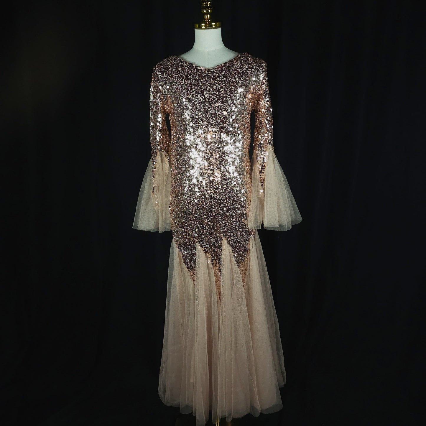 Glittering Rose Gold Gown of Dreams