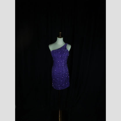 Twinkle Twilight One-Shoulder Party Dress