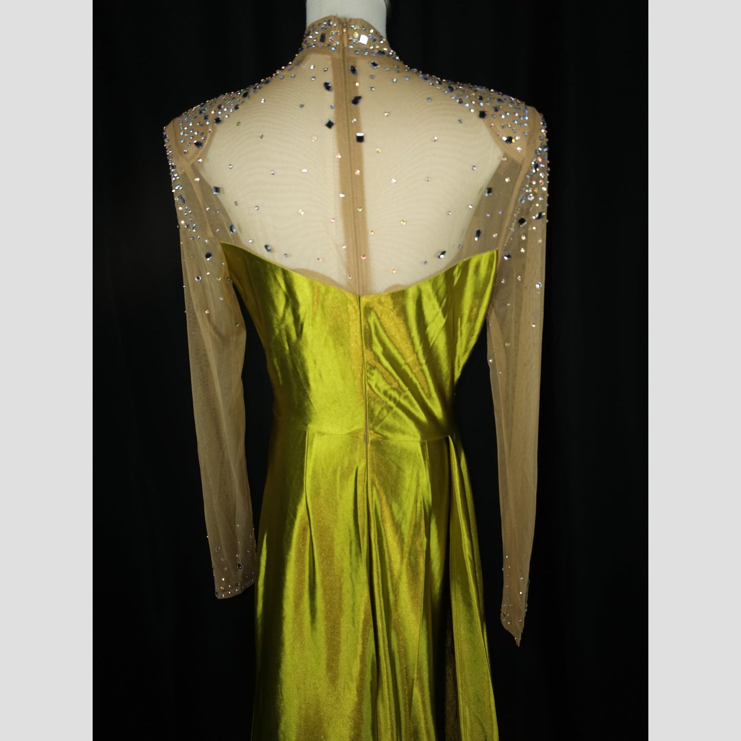 Luminous Lime Elegance Gown: Shine On, Show Off!