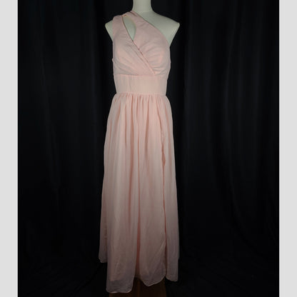 One-Shoulder Whimsy Maxi Dress - Perfectly Pink for Every Occasion!