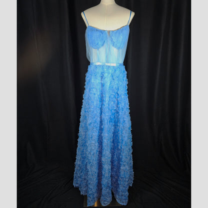 Whimsical Blue Petal Gown – Your Fairy Tale Awaits!