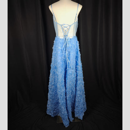 Whimsical Blue Petal Gown – Your Fairy Tale Awaits!