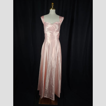 Blushing Belle Lace-Up Evening Gown