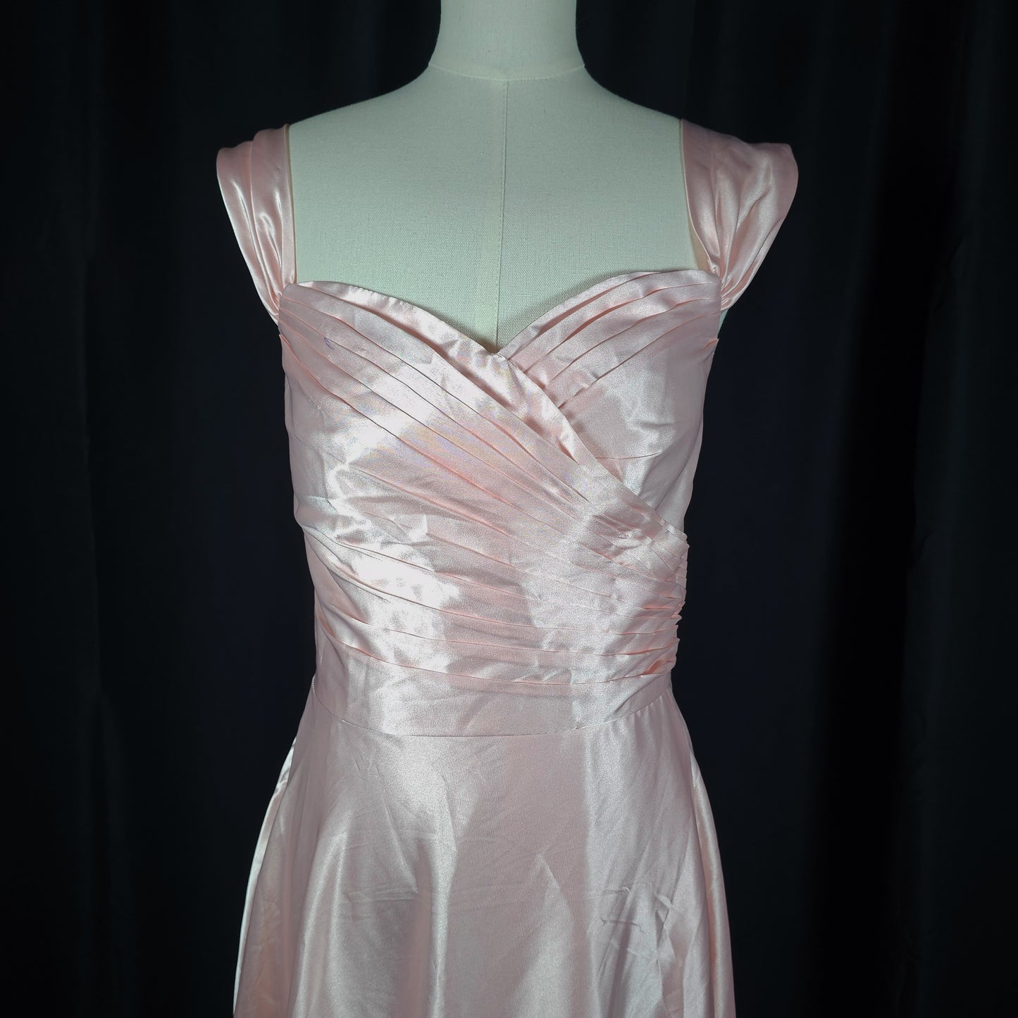 Blushing Belle Lace-Up Evening Gown