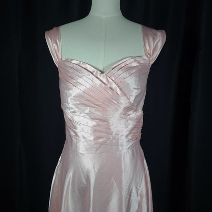 Blushing Belle Lace-Up Evening Gown