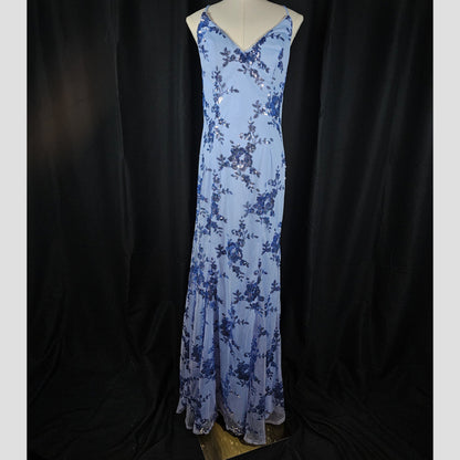 Blue Blossom Glamour Gown: A Sea of Sparkle