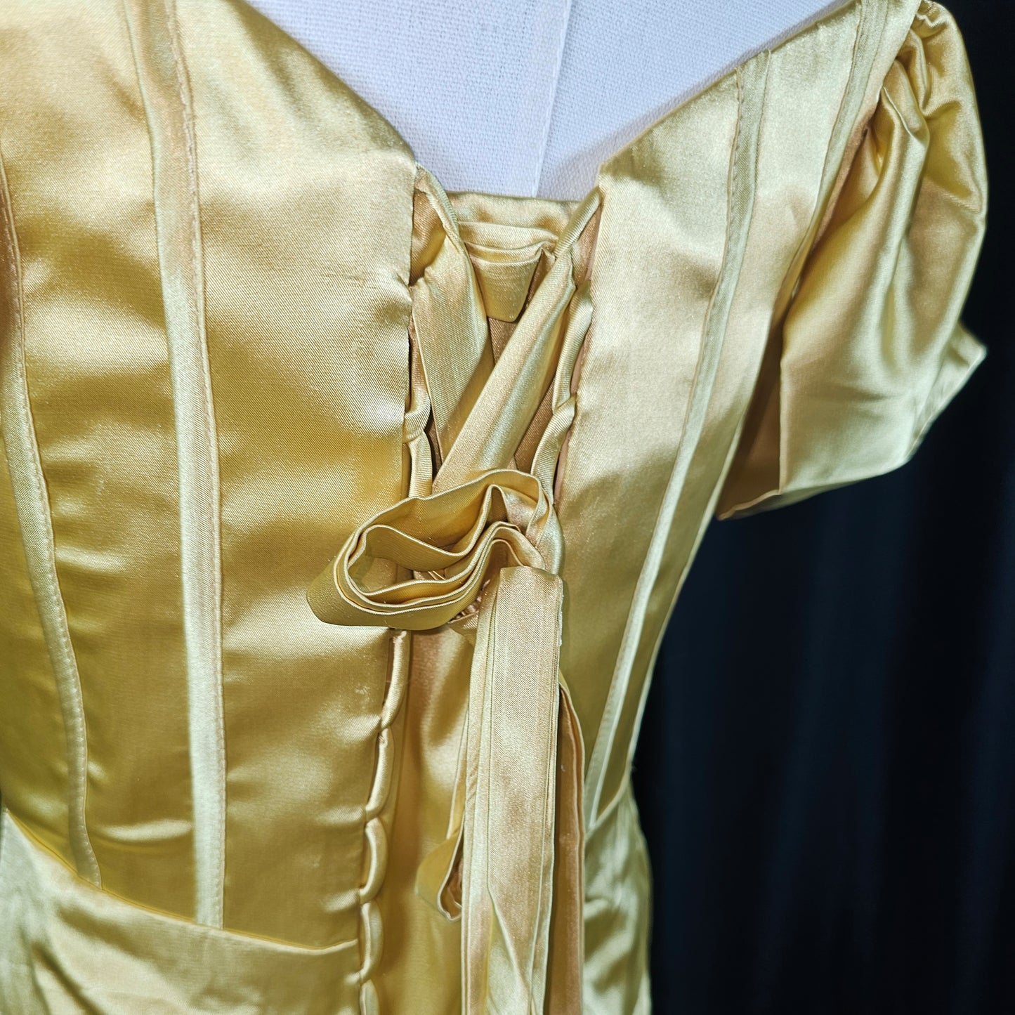 Gilded Glamour Off-Shoulder Evening Gown