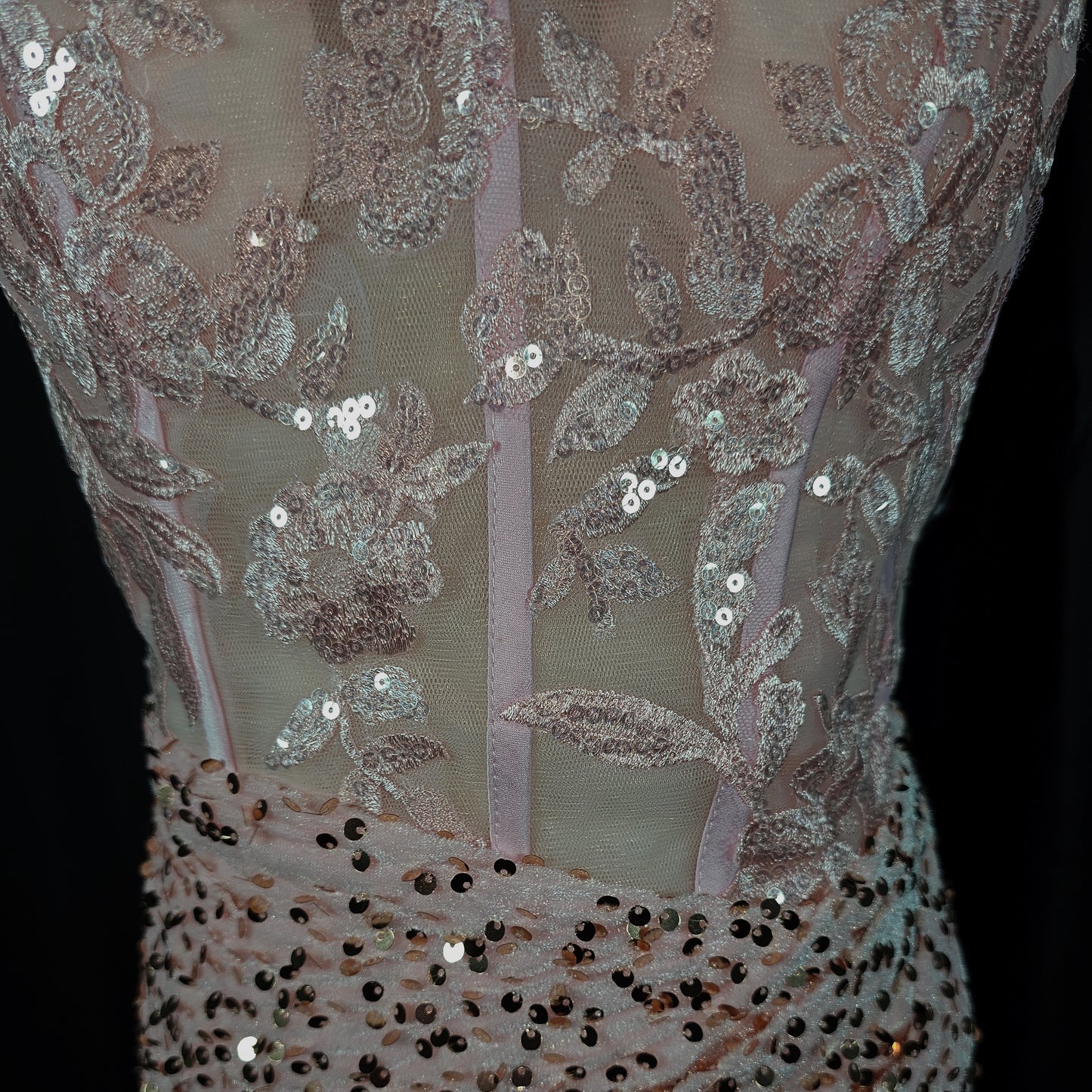 Sparkle & Sway: Enchanting Blush Sequin Dress