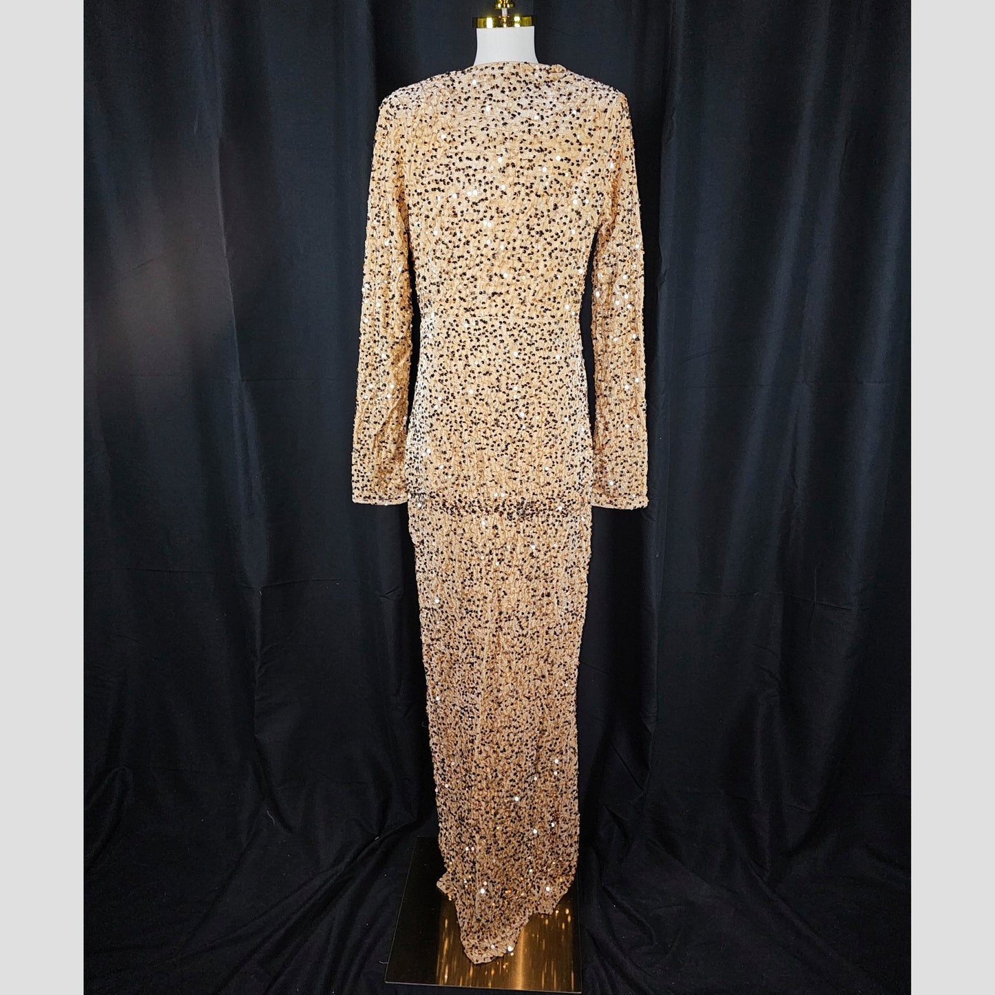 Glitz & Glamour Plus Size Sequin Evening Gown