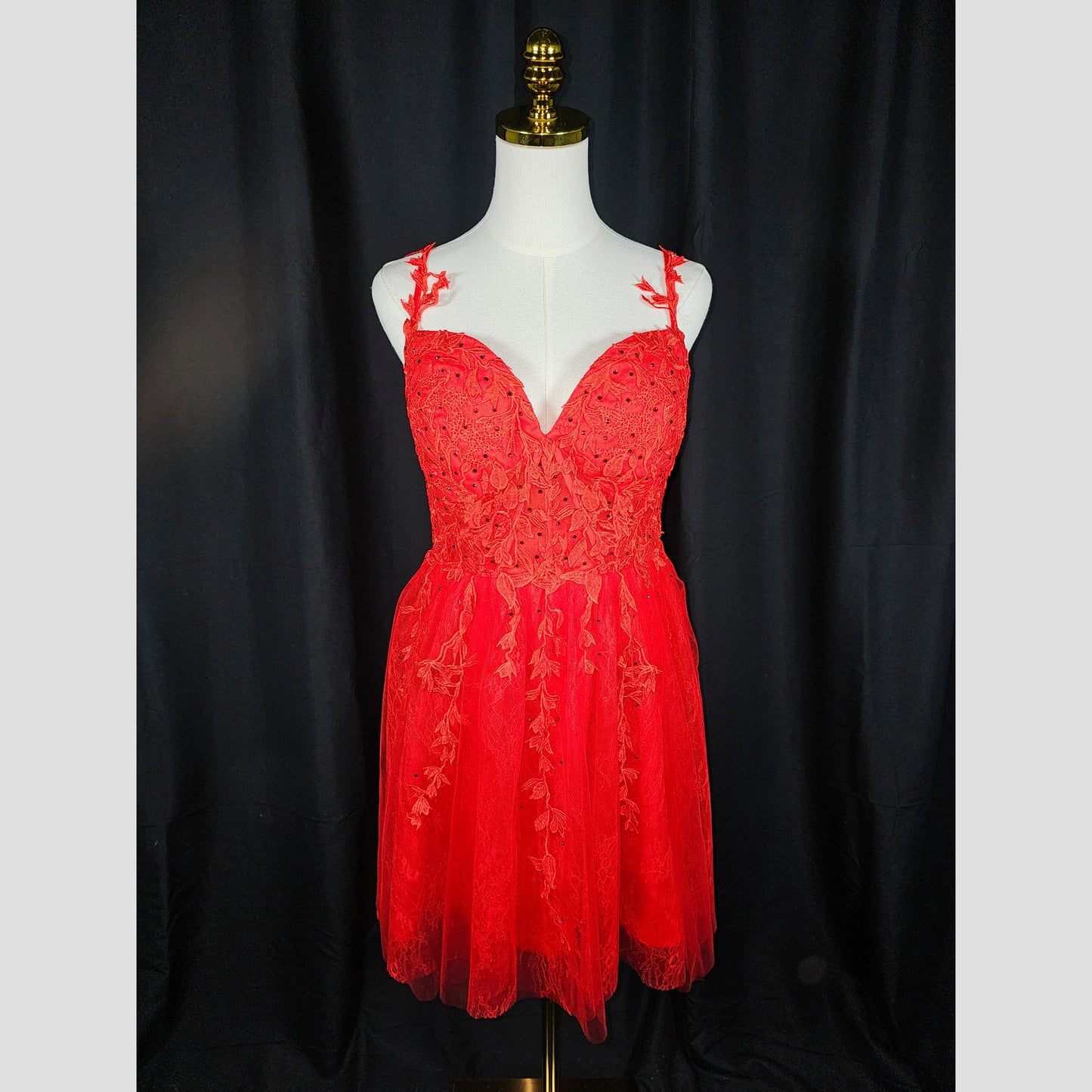 Flirty Fiesta Floral Lace Mini Dress