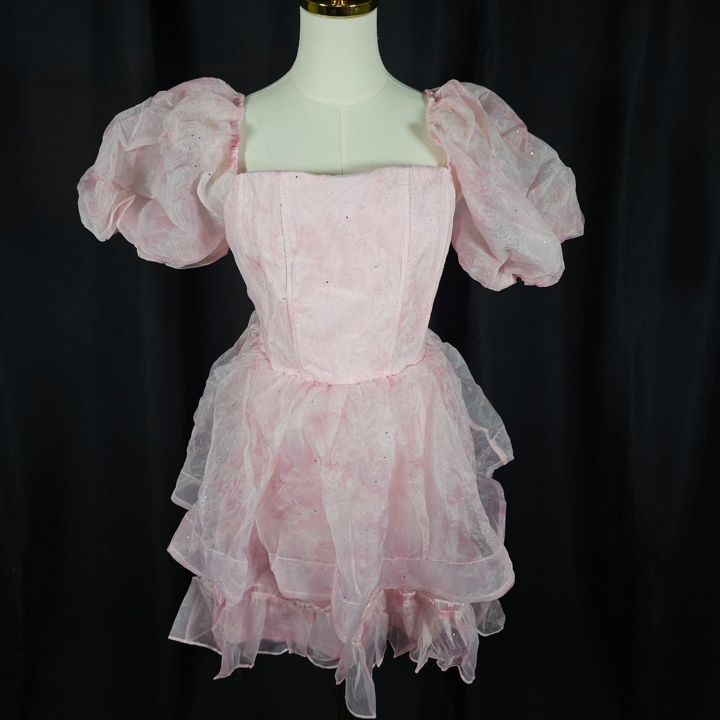 Whimsical Pink Puff Princess Dress
