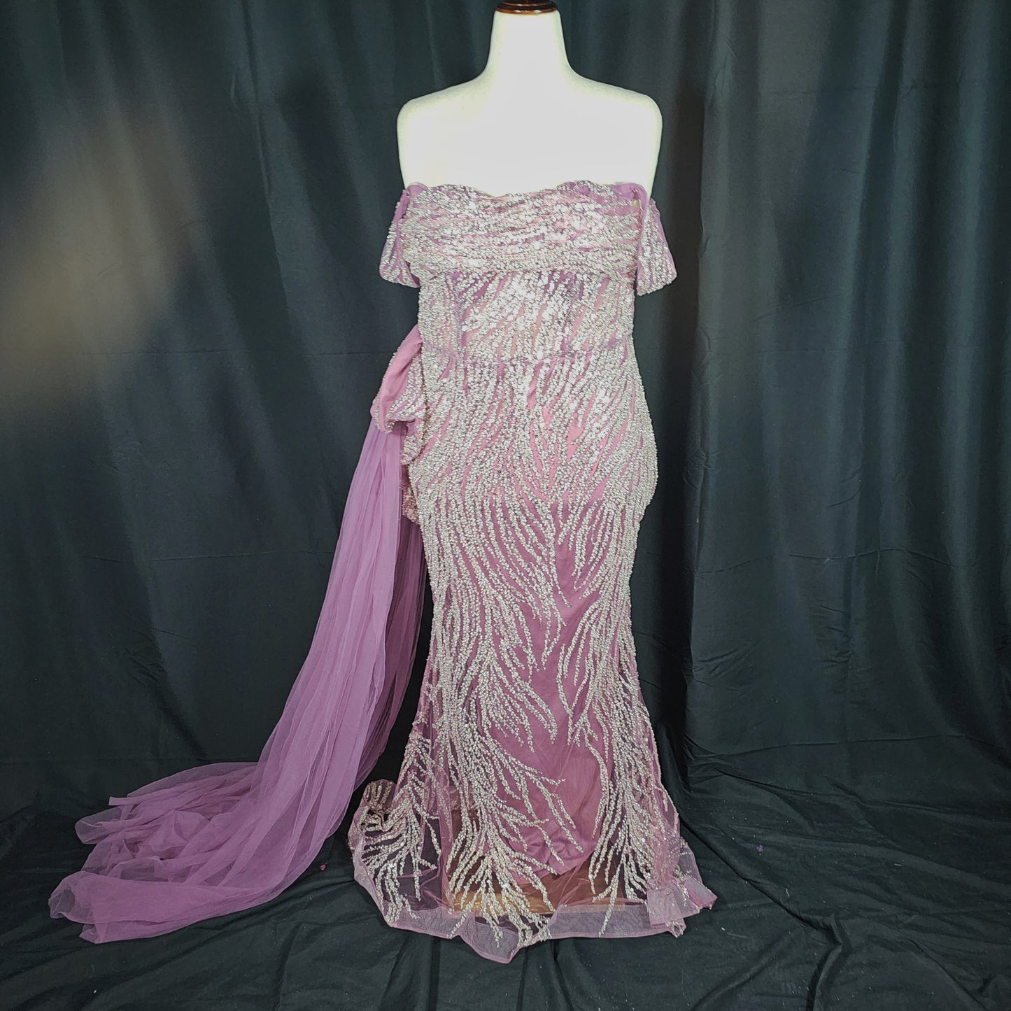 Glimmering Orchid Dream Evening Gown