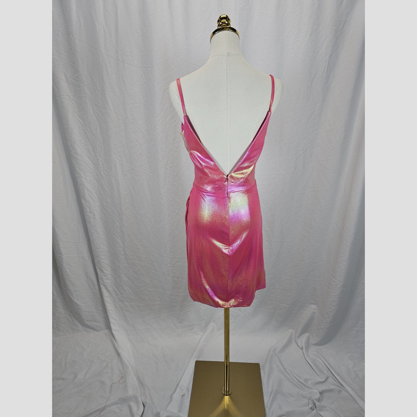 Glamorous Pink Mini Dress - Spaghetti Straps for Parties & Nights Out