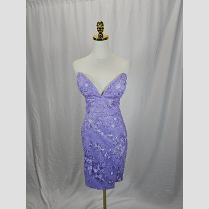 Elegant Lavender Lace Dress for Parties & Date Nights