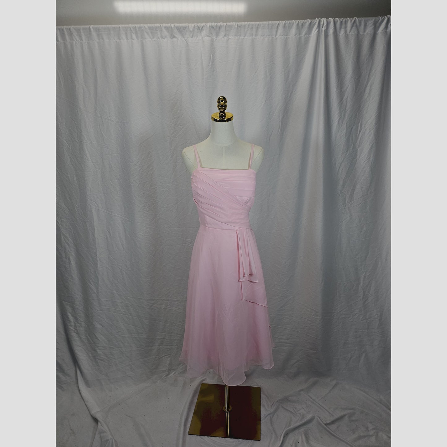 Elegant Pink Chiffon Dress for Wedding & Formal Events