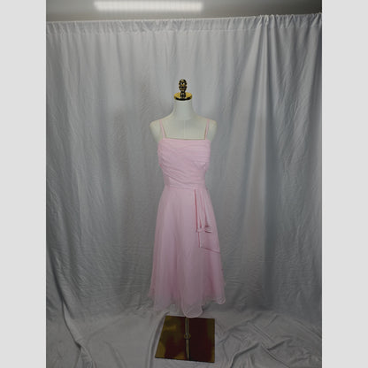 Elegant Pink Chiffon Dress for Wedding & Formal Events