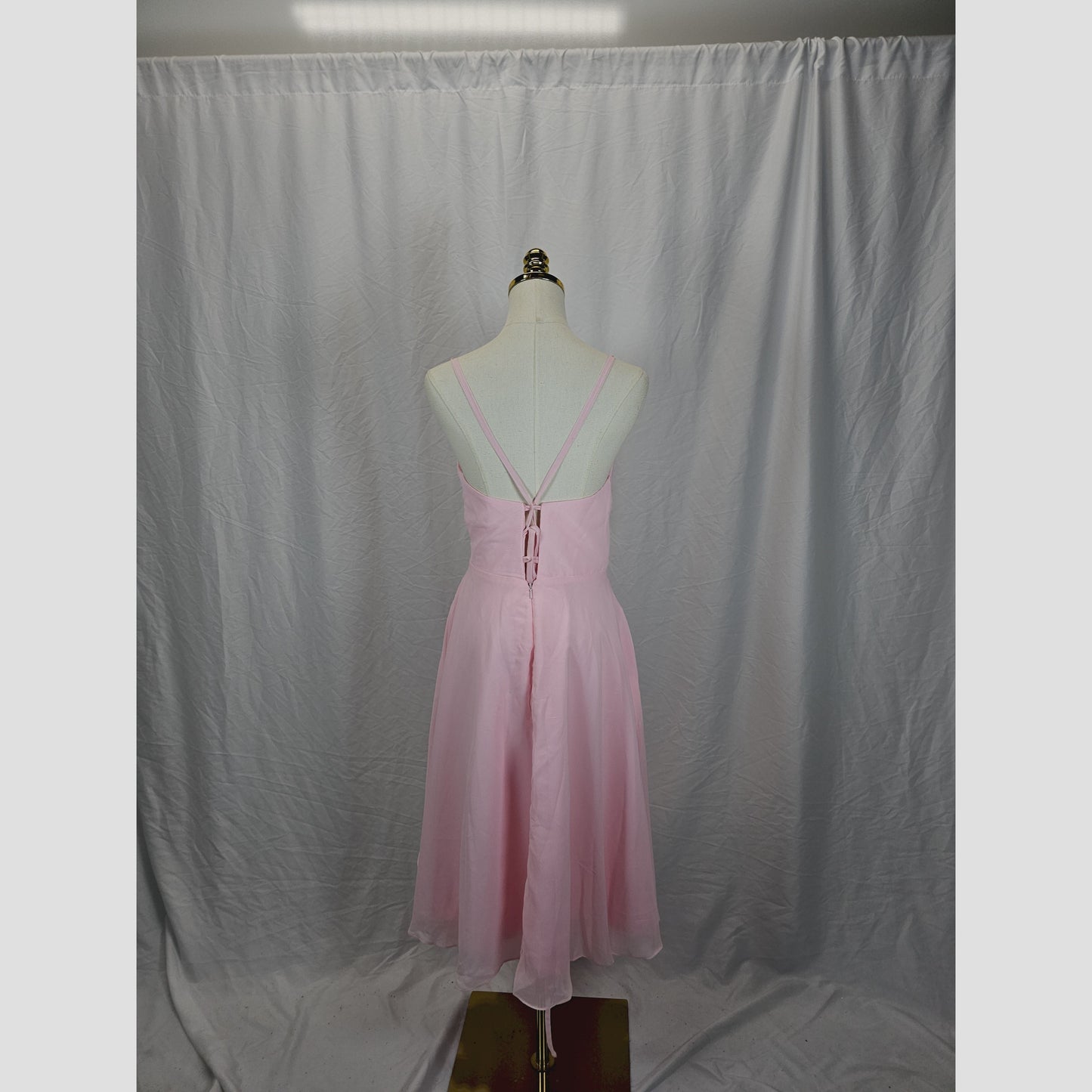 Elegant Pink Chiffon Dress for Wedding & Formal Events