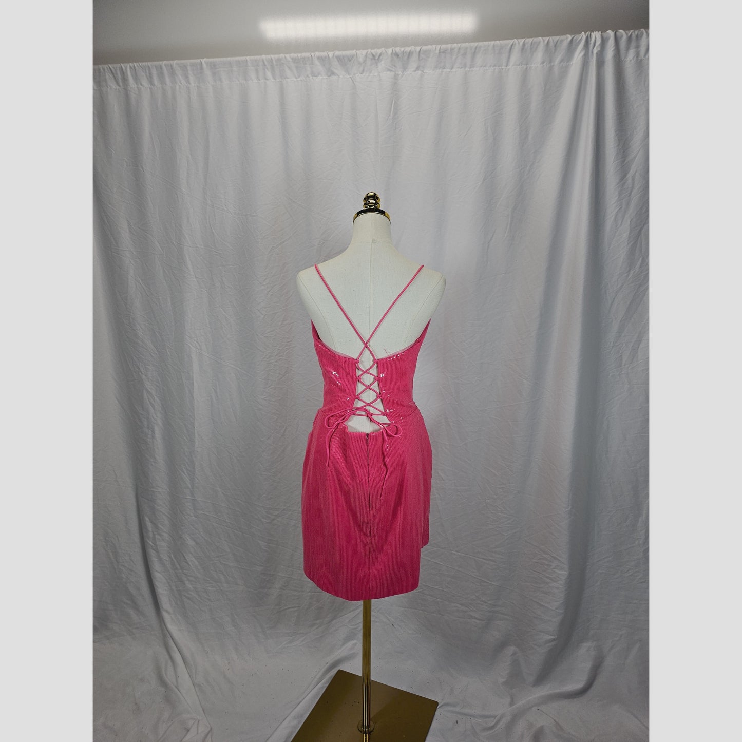 Glamorous Red Sequin Mini Dress with Adjustable Straps