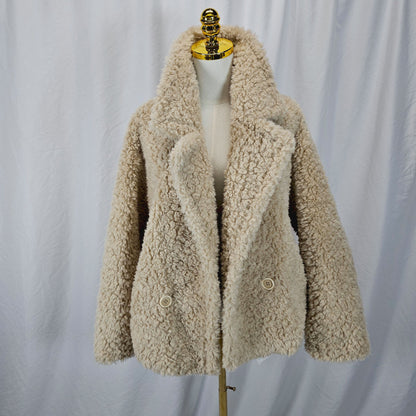 Bold Tan Reversible Shearling Jacket: Fierce Winter Warmth