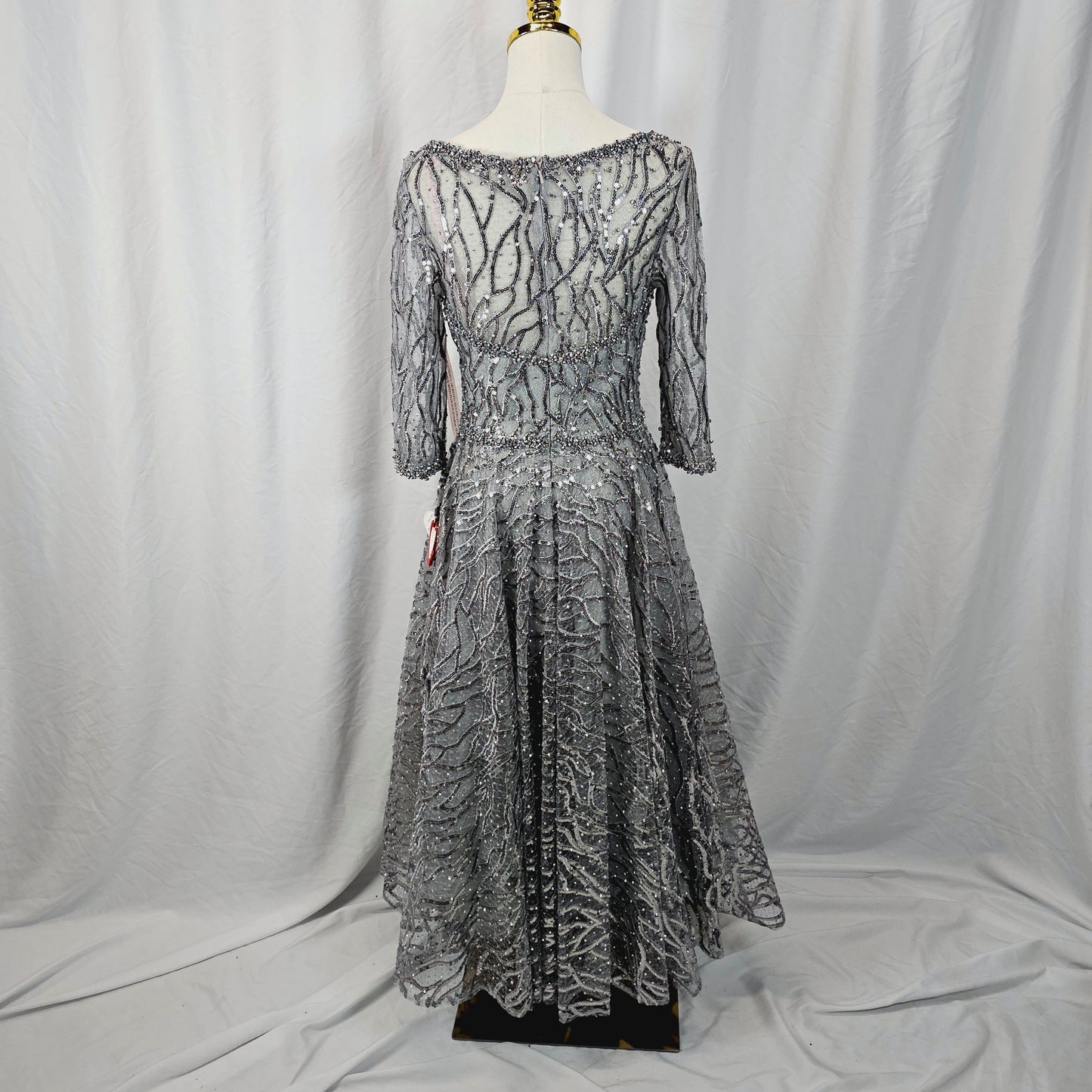 Show-Stopping Silver Sequin Symphony Dress for Gala Nights