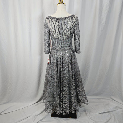 Show-Stopping Silver Sequin Symphony Dress for Gala Nights