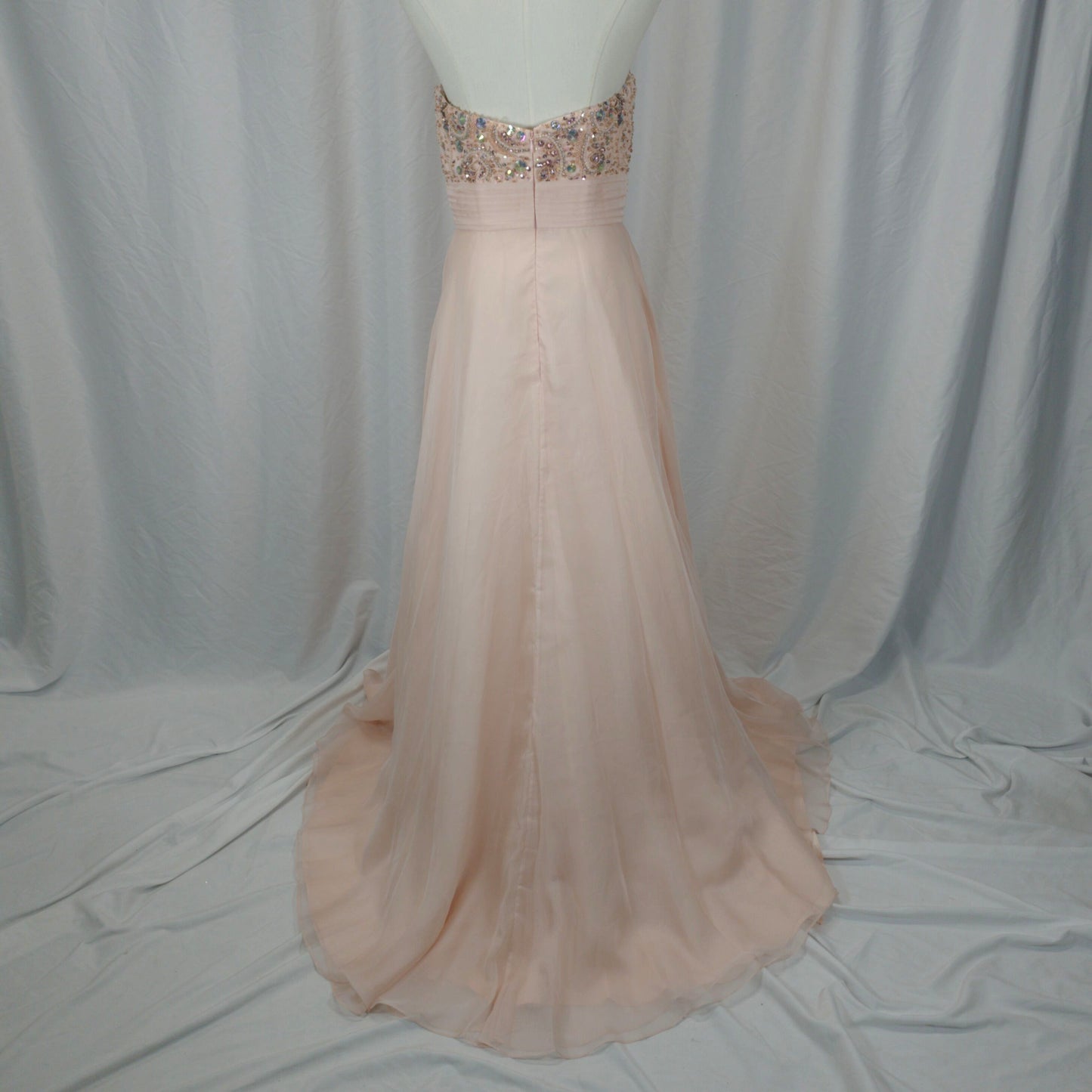 Glamorous Blush Dream Gown with Dazzling Sequins for Celebrations