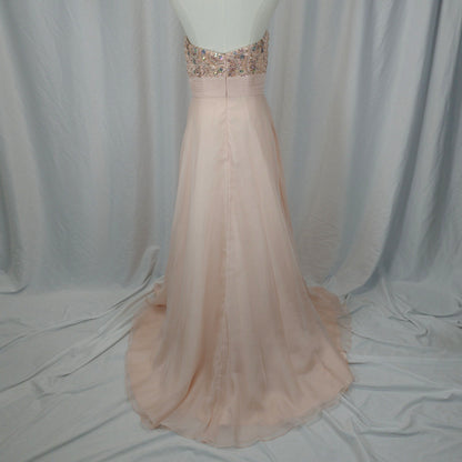 Glamorous Blush Dream Gown with Dazzling Sequins for Celebrations