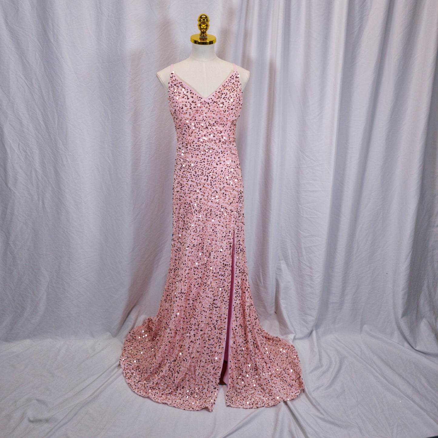 Dazzling Pink Sequin Gown: Ultimate Glamour Showstopper