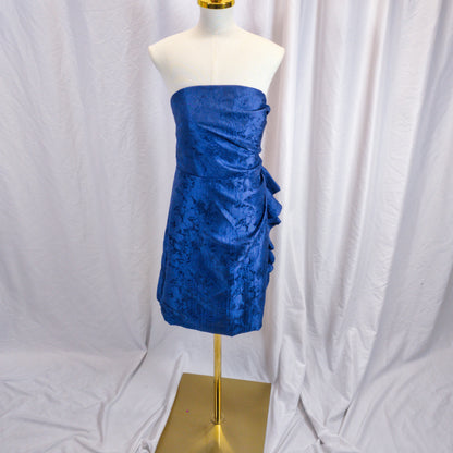 Show-Stopping Midnight Blue Ruffled Party Dress