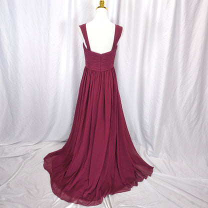 Berry Chiffon Gown - Transformative Evening Drama