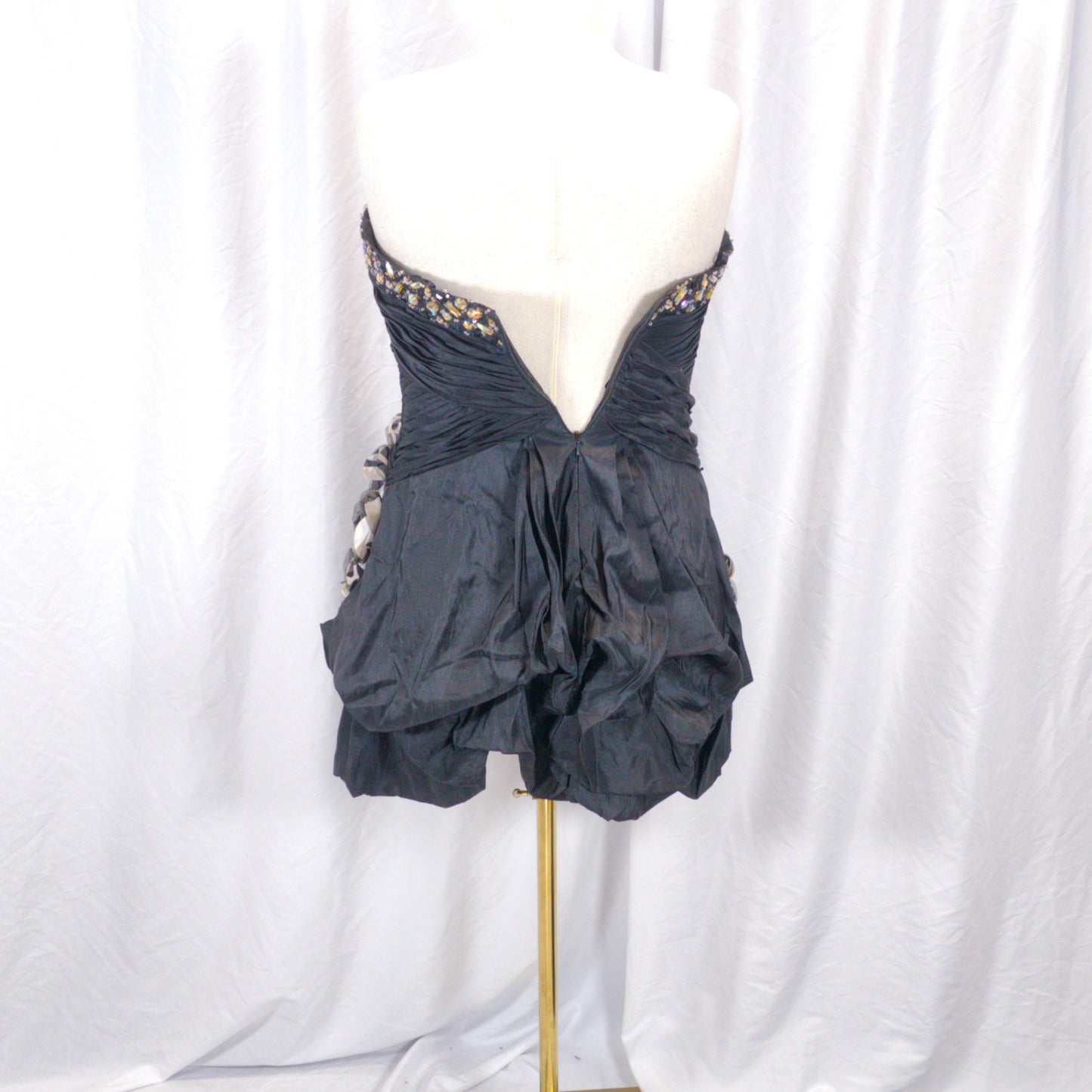 Dazzling Black Embellished Mini Dress for Sizzling Nights