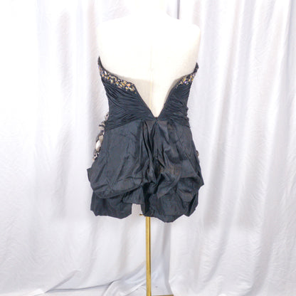 Dazzling Black Embellished Mini Dress for Sizzling Nights